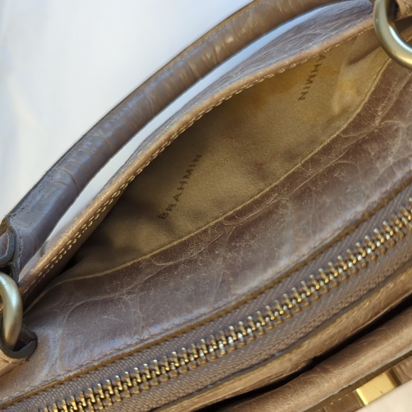Brahmin Taupe Leather Handbag - Picture 7 of 8